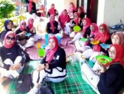 Ibu ibu kader  KJS melati palapa di kecamatan TKP adakan senam sehat