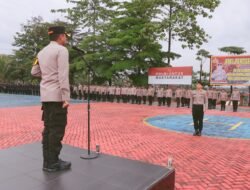 Kapolres Pesawaran Pimpin Apel Konsolidasi, Fokus Pengamanan Ketat di KPU dan Gudang Logistik Jelang Pleno Kabupaten.