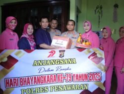 Kapolres dan Ketua Bhayangkari Cabang Pesawaran Gelar Anjangsana Humanis Sambut Hari Bhayangkara ke-79