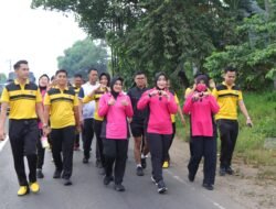 Meriahkan Hari Bhayangkara ke-79, Polres Pesawaran Gelar Olahraga Bersama Lintas Instansi