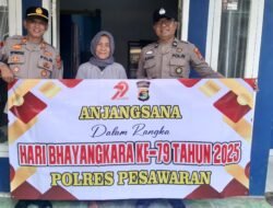 Menyambung Tali Kasih, Polres Pesawaran Hadir di Tengah Warakawuri di Momen Hari Bhayangkara ke-79