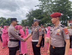 Polres Pesawaran Gelar Upacara Kenaikan Pangkat 28 Personel, Wujud Apresiasi di Momen Hari Bhayangkara ke-79