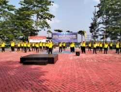Jaga Stamina dan Soliditas, Polres Pesawaran Gelar Olahraga Rutin Bersama di Lapangan Mapolres