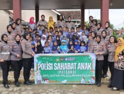 Semarak HUT Polwan ke-77, Polwan Polres Pesawaran Gelar Polsana di TK Dharma Wanita Bagelen