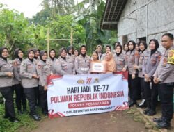 Polwan Polres Pesawaran Hadirkan Kepedulian di Tengah Masyarakat pada HUT Polwan ke-77