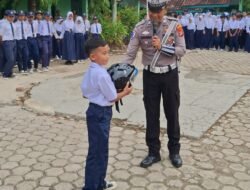 Police Go To School : Satlantas Polres Pesawaran Hadir di SMPN 1 Pesawaran, Tanamkan Disiplin Lalu Lintas Sejak Dini