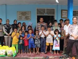 Kapolres Pesawaran Tinjau Panti Asuhan Terdampak Banjir, Beri Santunan untuk Anak Yatim