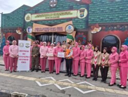 Berikan Dukungan Moril, Wakil Ketua Bhayangkari Daerah Lampung Kunjungi Pos Yan Tugu Pengantin Pesawaran