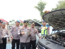 Pastikan Kesiapan Operasional, Kapolres Pesawaran AKBP Alvie Granito Pandhita, S.I.K., M.S.S. Pimpin Pengecekan Kendaraan Dinas