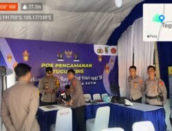 Wakapolres Pesawaran Sidak Dua Pos Pam di Tegineneng, Pastikan Pelayanan Mudik Optimal